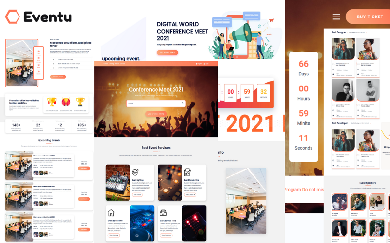 Conference, Event &amp; Meetup HTML5 Website Template