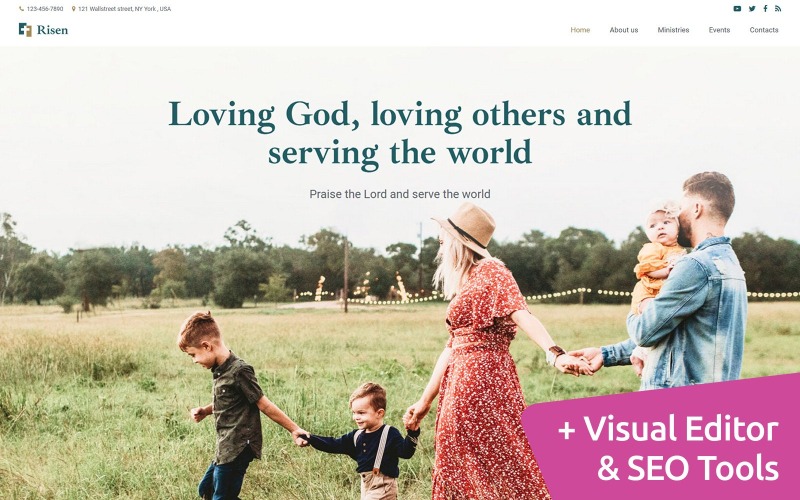 пользовательский шаблон church moto cms 3