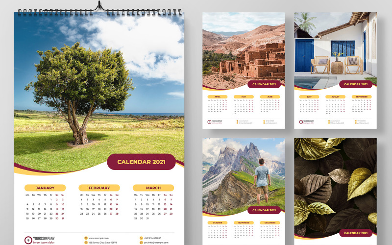 Download Planner "Wall Calendar 2021 Planner" / Wall Calendar 2021 Planner - Planner на тему графика calendar,month,creative,season,company,marketing,year,agency,business,photo
