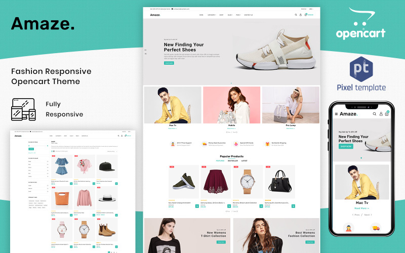 Responsive Fashion &amp; Accessory OpenCart Template