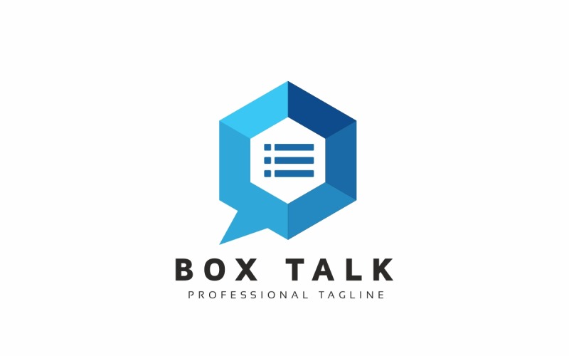 Download Шаблон логотипа "Box Talk Logo Template" / Box Talk Logo Template - Шаблон логотипа на тему графика vector,talk,logo,icon,symbol,communication,box,speak,concept,chat,speech,business,dialogue,design,bubble,message,dialog,element,discussion,sign