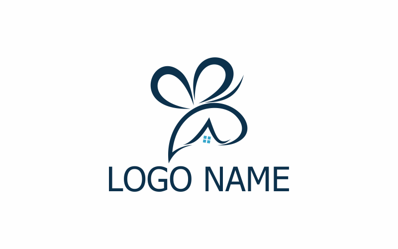 Download Шаблон логотипа "Butterfly House Logo Template" / Butterfly House Logo Template - Шаблон логотипа на тему графика nature,butterfly,insect,beautiful,natural,animal,beauty,wing,flower,house,home,color,wings,fly,outdoor,butterflies,symbol,icon,logo,flying
