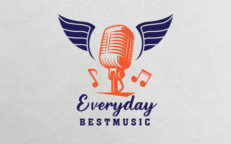Download Шаблон логотипа "Music Logo design Template" / Music Logo design Template - Шаблон логотипа на тему графика business,club,company,graphic,logo,music,music note,sound,melody,record,retro,rock,sing,singer,song,studio,voice,music logo,logo template,music logo template