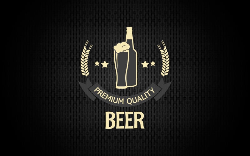 Download Шаблон логотипа "Beer Glass Bottle Barley Design. Logo Template" / Beer Glass Bottle Barley Design. Logo Template - Шаблон логотипа на тему графика beer,black,bottle,brewery,business,glass,lager,logo,restaurant,retro,barrel,classic,collection,premium,pub,quality,menu,bar,alcohol,drink