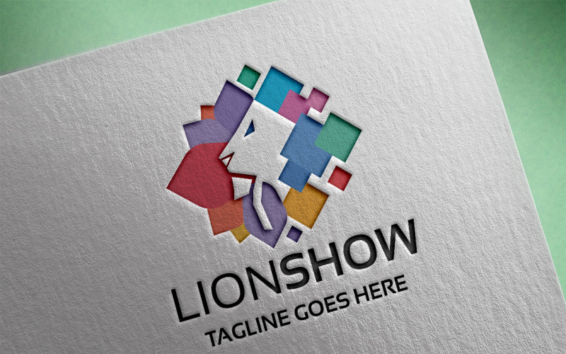 Download Шаблон логотипа "Lion Show Logo Template" / Lion Show Logo Template - Шаблон логотипа на тему графика animal,cat,creative,crest,digital,design,emblem,gear,king,king lion,lion,lion brand,lion head,lion king,lion logo,logo,mark,pixel,power,techno