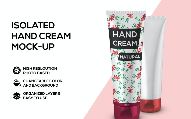 Download Мокап для продукта "Hand Cream product mockup" / Hand Cream product mockup - Мокап для продукта на тему графика mock up,product,psd,template,smart object,photoshop,layered