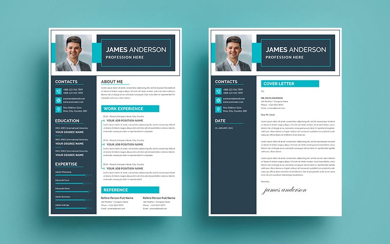 Download Резюме "Job CV Cover Letter Resume Template" / Job CV Cover Letter Resume Template - Резюме на тему графика cv resume,resume,resume template,clean cv,cover letter,curriculum vitae,creative cv,cv design,cv template,modern cv,a4,a4 size,letter size,employment,professional cv,formal resume,job resume,