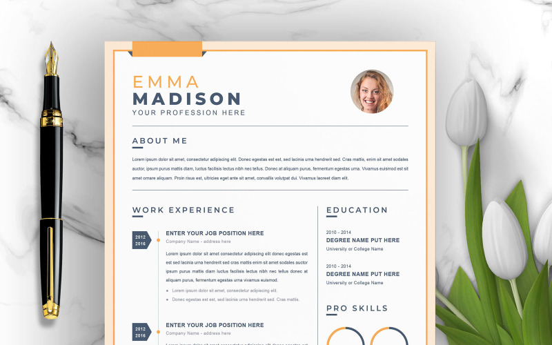 Download Резюме "Professional | CV Resume Template" / Professional | CV Resume Template - Резюме на тему графика clean cv,cover letter,creative cv,creative resume,curriculum vitae,cv design,cv template,doc,doc resume,docx,docx resume,job resume,modern cv,modern resume,msword resume,pptx,professional res