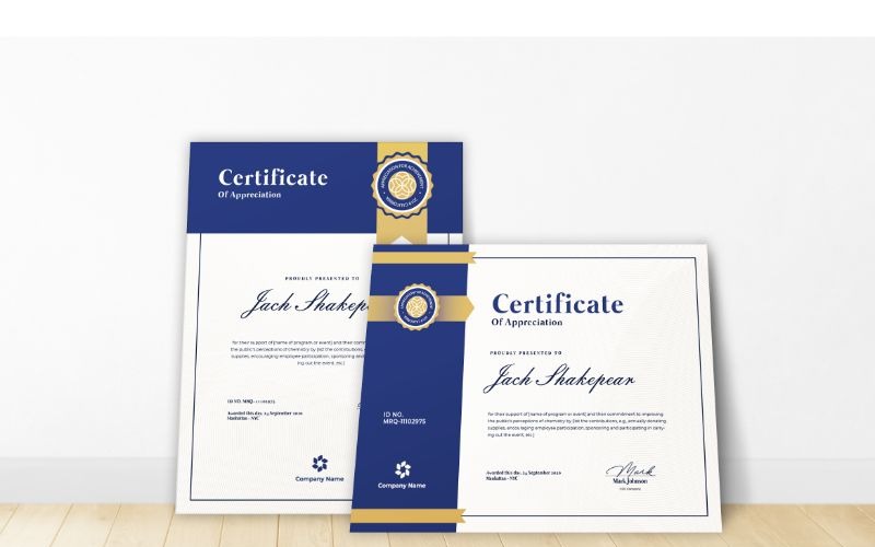 Download Шаблон сертификата "Jack Shakepear Certificate Template" / Jack Shakepear Certificate Template - Шаблон сертификата на тему графика a4,achievement,acknowledgement,adobe illustration,adobe photoshop,appreciation,award,certification,graduation,lancscape,layout,microsoft word,portrait,professional,recognition,template