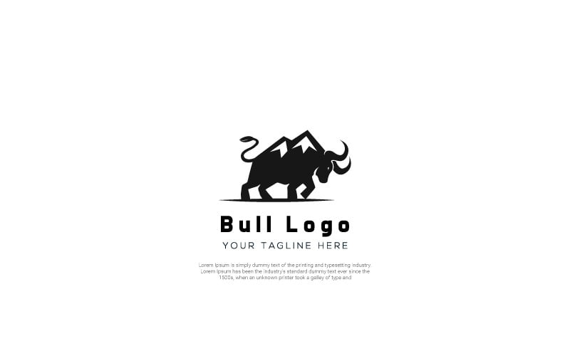 Download Шаблон логотипа "Bull Mountain Logo Template" / Bull Mountain Logo Template - Шаблон логотипа на тему графика bull,bull logo,capital market,cash,finance,financial,financial solutions,fund,funding,insurance,market,money,safe,securities,trading,bull mountain,mountain logo,bulls