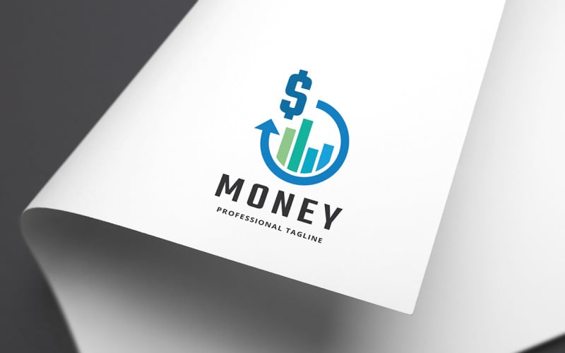 Download Шаблон логотипа "Money Management Logo Template" / Money Management Logo Template - Шаблон логотипа на тему графика account,analytics,app,chart,computer,defense,design,find,job,locate,locator,marketing,media,money,monitor,network,online,profile,protect,protection