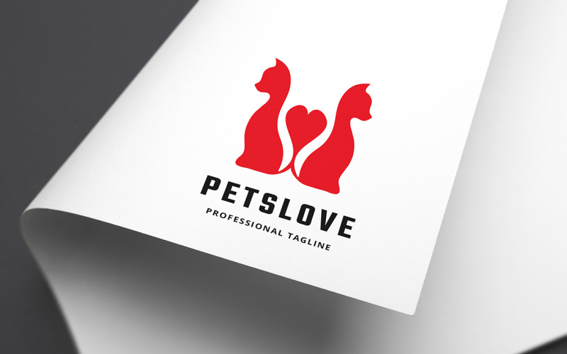 Download Шаблон логотипа "Pets Love Logo Template" / Pets Love Logo Template - Шаблон логотипа на тему графика animal,animal food,animals,bird,bold,care,cat,clean,clear,company,dog,domestic,effective,friends,health,iconic,little friend,pet,pet shop,pets