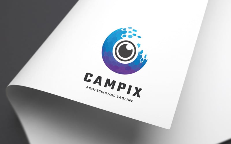 Download Шаблон логотипа "Camera Pixel Logo Template" / Camera Pixel Logo Template - Шаблон логотипа на тему графика amateur,blog,camera,camera logo,camera shutter,dark room,development,digital,family,film,flash,focus,frame,grayscale,image,landscape,lens,media,paparazzi,photo