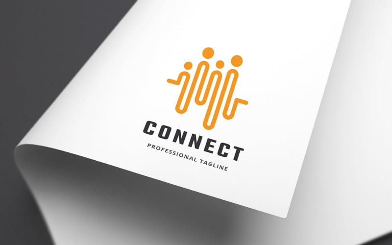 Download Шаблон логотипа "Connect Logo Template" / Connect Logo Template - Шаблон логотипа на тему графика agency,board,business,committee,community,connect,connection,data,firm,global,group,human,information,international,link,modern,network,panel,professional,share