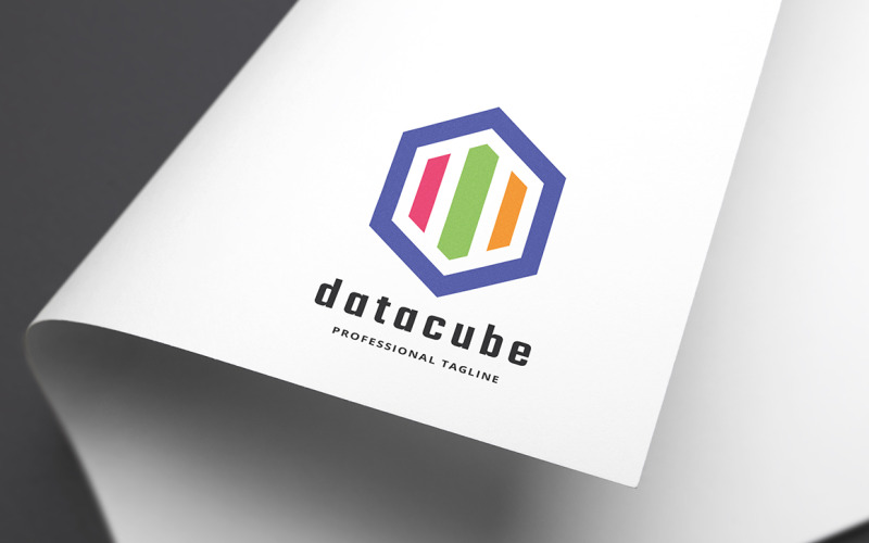 Download Шаблон логотипа "Data Cube Logo Template" / Data Cube Logo Template - Шаблон логотипа на тему графика communication,data box,data centre,data cloud,data hosting,data security,data server,database,digital,digital services,encrypted,hexagon,host,internet,it,protection,research,security,shield,s
