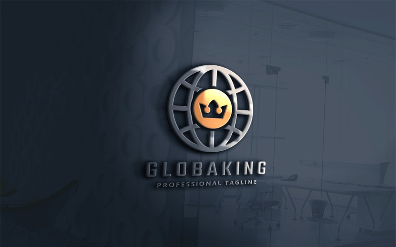 Download Шаблон логотипа "Global King Logo Template" / Global King Logo Template - Шаблон логотипа на тему графика automotive corporate,bank brand logo,classic security logo,crests logo,decorative crown,elegant,fashion,finance business,furniture,global,gothic label,heraldic,hotel company,king agency,lawye