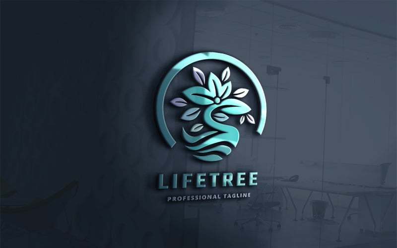 Download Шаблон логотипа "Life Tree Logo Template" / Life Tree Logo Template - Шаблон логотипа на тему графика cycle,earth,environment,fresh,landscape,leaves,life,nature,organic,protection,recycling,roots,science,tree