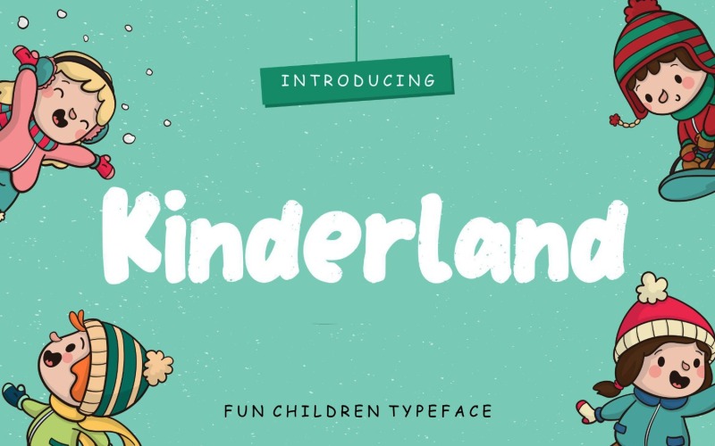 Download Шрифт "Kinderland Fun Children Typeface Font" / Kinderland Fun Children Typeface Font - Шрифт на тему графика handwriting,handwritten,brush,modern,business,logo,typography,retro,branding,happy,fun,happiness,joyful,kids,children