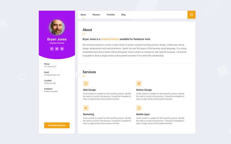 Personal WordPress Theme