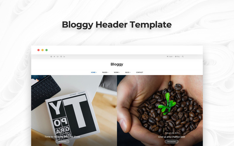 Download PSD шаблон "Bloggy Header PSD Template" / Bloggy Header PSD Template - PSD шаблон на тему графика bloggy,header,psd,templates,blog,blogger,template,web,web development,website,page,pages,ui,kit,ux,pack,application,backend,panel,project
