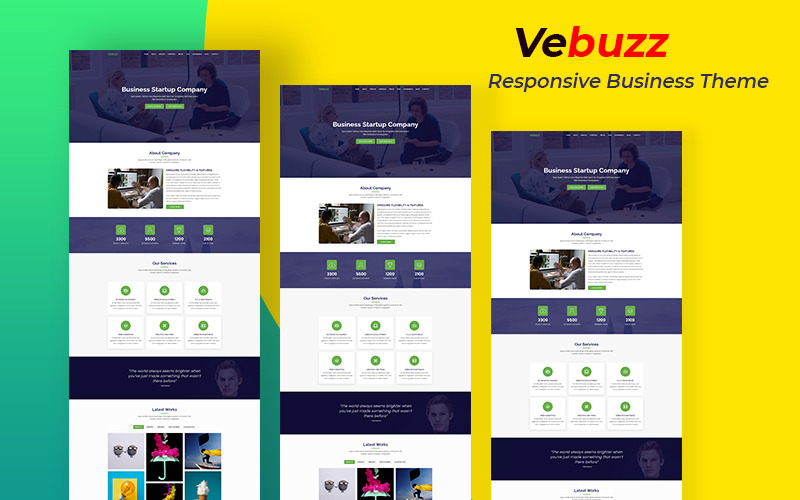 Responsive Business Service Website Landing Page Template