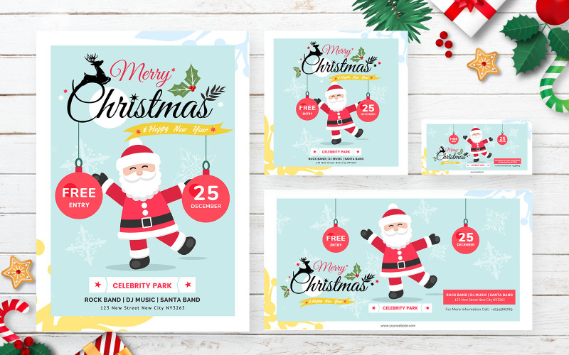 Download Шаблон для соцсетей "Christmas Pack with Flyer Social Media Template" / Christmas Pack with Flyer Social Media Template - Шаблон для соцсетей на тему графика christmas,flyer,social,media,pack,template,kit,celebrations,offer,holidays,holiday,creative,instagram,twitter,facebook