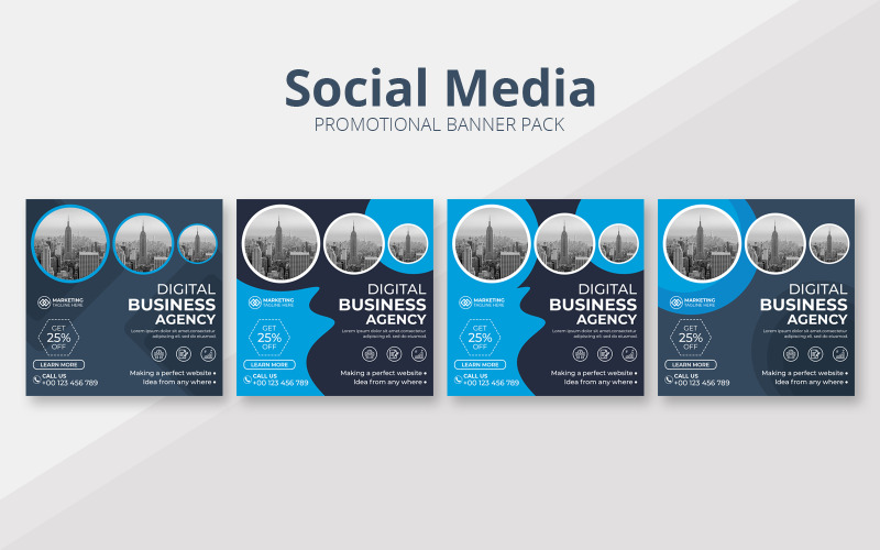 Download Шаблон для соцсетей "Promotional Business Banner Set Theme Social Media Template" / Promotional Business Banner Set Theme Social Media Template - Шаблон для соцсетей на тему графика banner,ads banner,template,agency,web banner,promotion,corporate agency banner,digital sale,advertising,square,marketing banner,corporate,campaign,ads,product,online,identity,pack,set,profess