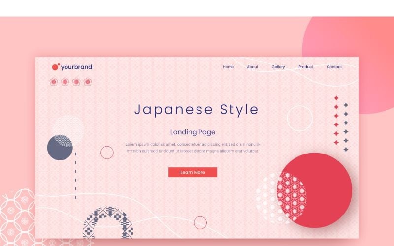 Download Background "Abstract  Japanese Style 2 Background" / Abstract  Japanese Style 2 Background - Background на тему графика abstracts,adobe illustration,attractive,background,colorful,creativity,designs,flat,homepage,illustrations,landing,modern,pages,shape,template,vectors,website