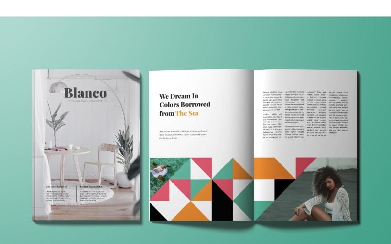Download Magazine Template "MG16 Blanco Magazine Template" / MG16 Blanco Magazine Template - Magazine Template на тему графика a4,adobe indesign,book,catalogs,cover,furniture,information,journal,letter,magazine,newspaper,page,paper,print,project,template