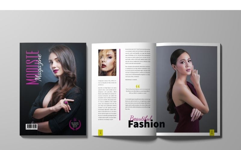 Download Magazine Template "Modiste Fashion Magazine Template" / Modiste Fashion Magazine Template - Magazine Template на тему графика a4,adobe indesign,book,catalogs,cover,furniture,information,journal,letter,magazine,newspaper,page,paper,print,project,template
