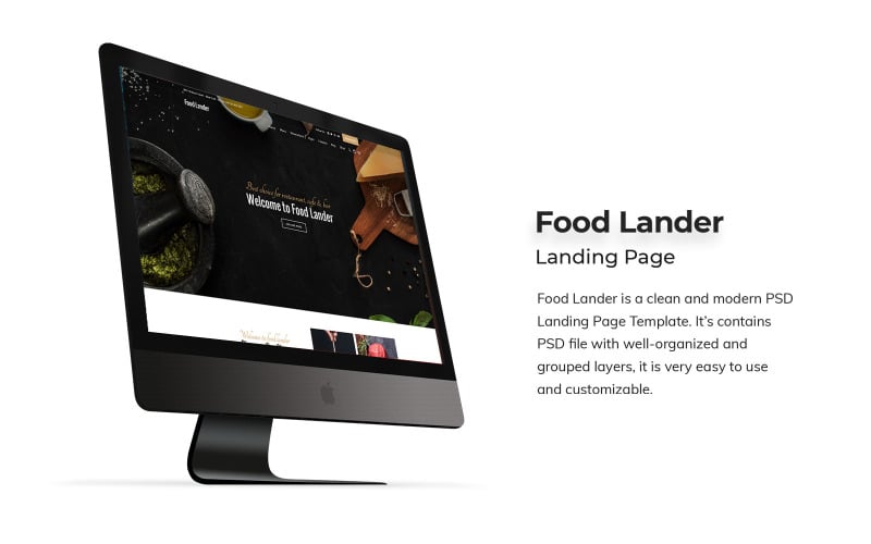Download PSD шаблон "Restaurant Landing Page PSD Template" / Restaurant Landing Page PSD Template - PSD шаблон на тему графика restaurant,landing,page,templates,app,ui,kit,ux,application,design,graphic,food,web design,app design,template