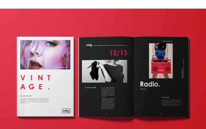 Download Magazine Template "Vintage Style Magazine Template" / Vintage Style Magazine Template - Magazine Template на тему графика a4,adobe indesign,book,catalogs,cover,furniture,information,journal,letter,magazine,newspaper,page,paper,print,project,template