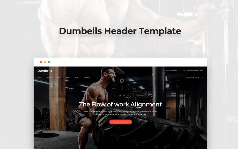 Download PSD шаблон "Dumpbell Header PSD Template" / Dumpbell Header PSD Template - PSD шаблон на тему графика dumpbell,header,psd,template,work,alignment,kit,blog,banner,packs,templates,ui,ux,pack,application,backend,panel,project,management,web