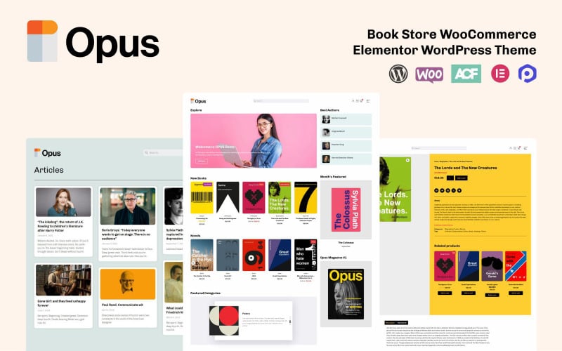 тема книжного магазина woocommerce