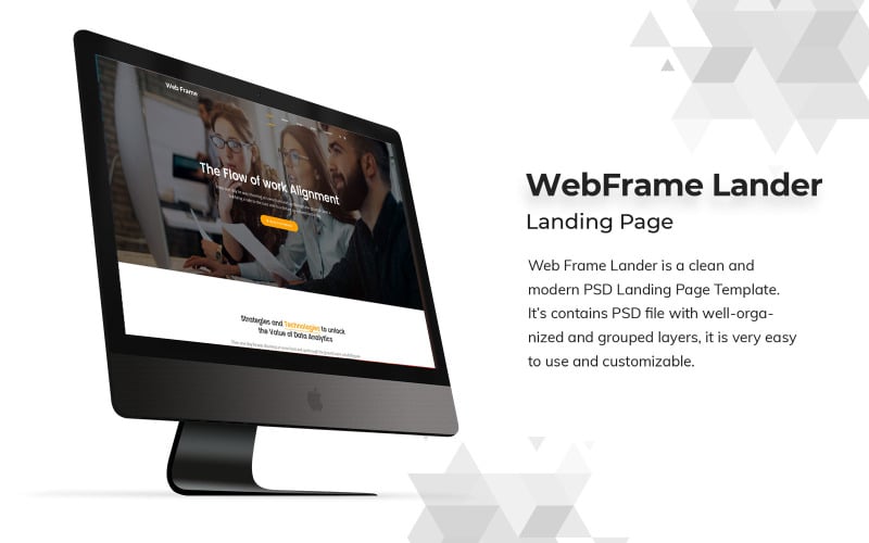 Download PSD шаблон "Webdesign Landing Page PSD Template" / Webdesign Landing Page PSD Template - PSD шаблон на тему графика webdesign,landing,page,psd,templates,ui,ux,kit,kits,template,banner,lander,website,webframe,pack,application,backend,panel,project,management