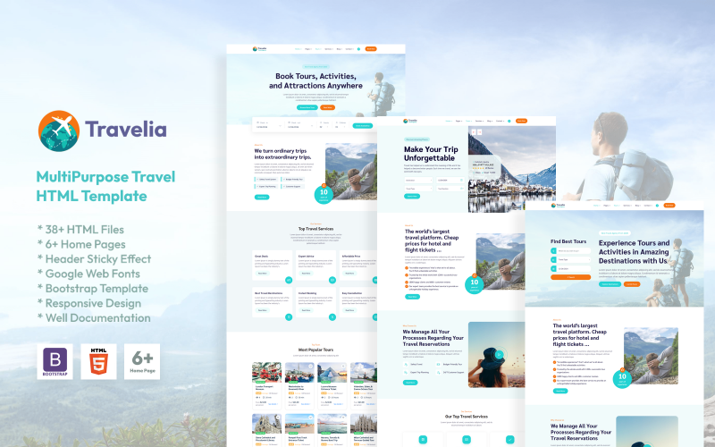 Tour &amp; Travel Agency Website Template
