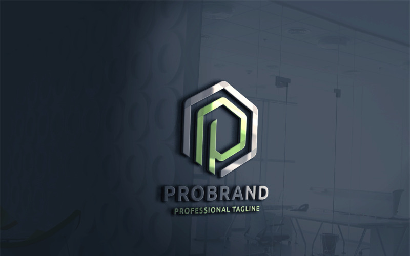 Download Шаблон логотипа "Pro Brand Letter Logo Template" / Pro Brand Letter Logo Template - Шаблон логотипа на тему графика 2d,brand,branding,business,circle,company,creative,design,flat,flat shadow,game,inspire,letter,media,minimal,minimalist,motor,movie,perspective,powerpoint