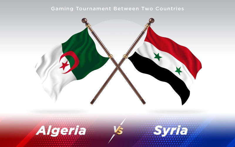 Download Иллюстрация "Algeria versus Syria Two Countries Flags - Illustration" / Algeria versus Syria Two Countries Flags - Illustration - Иллюстрация на тему графика national,patriotic,europe,asia,republic,map,flag,country,cartography,geography,nation,illustration,graphic,vector,state,world,isolated,symbol,border,icon