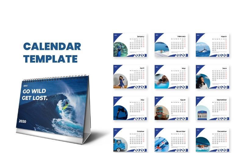 Download Planner "DC 3 Go Wild Get Lost Planner" / DC 3 Go Wild Get Lost Planner - Planner на тему графика calendar,year,date,wall,desk,month,new,happy,startup,holiday,geometric,creative,professional,calender,2020