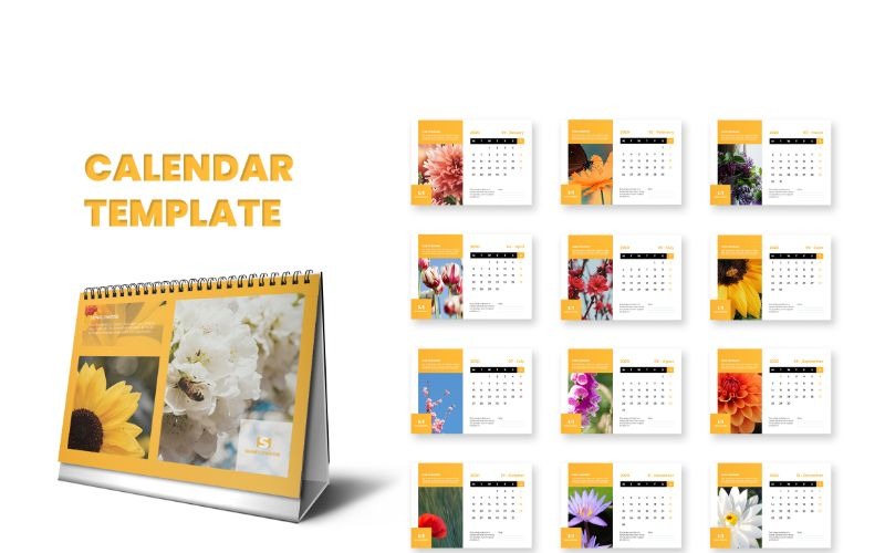 Download Planner "DC 5 Floral Planner" / DC 5 Floral Planner - Planner на тему графика calendar,year,date,wall,desk,month,new,happy,startup,holiday,geometric,creative,professional,calender,2020