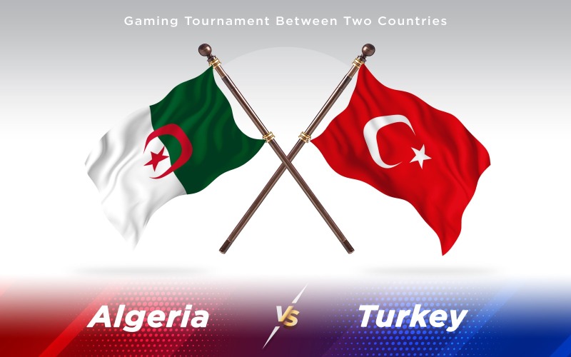 Download Иллюстрация "Algeria versus Turkey Two Countries Flags - Illustration" / Algeria versus Turkey Two Countries Flags - Illustration - Иллюстрация на тему графика national,patriotic,europe,asia,republic,map,flag,country,cartography,geography,nation,illustration,graphic,vector,state,world,isolated,symbol,border,icon