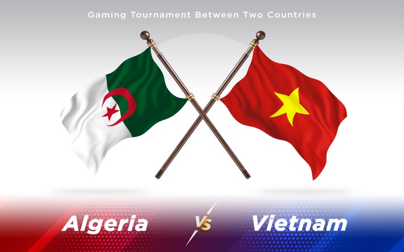 Download Иллюстрация "Algeria versus Vietnam Two Countries Flags - Illustration" / Algeria versus Vietnam Two Countries Flags - Illustration - Иллюстрация на тему графика national,patriotic,europe,asia,republic,map,flag,country,cartography,geography,nation,illustration,graphic,vector,state,world,isolated,symbol,border,icon