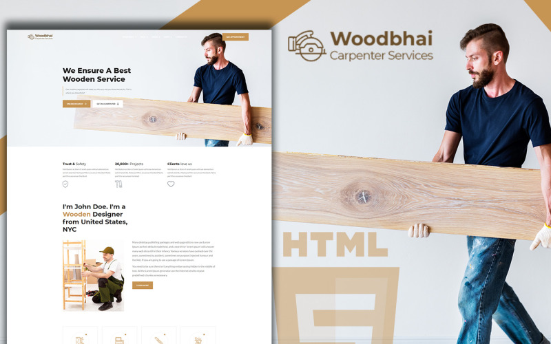 Carpenter Service And Shop Website Template