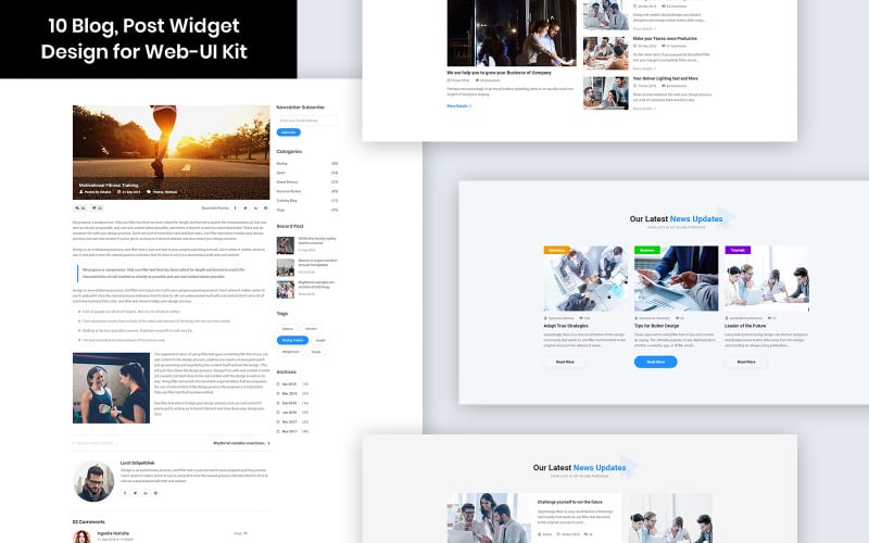 Download UI элементы "10 Blog, Post Widget Design for Web-UI Kit " / 10 Blog, Post Widget Design for Web-UI Kit  - UI элементы на тему графика blog,post,news,blogging,elements,widgets,psdtemplate,uikit,uidesign,landingpage,webdesign,website,creative,minimal,cryptocurrency