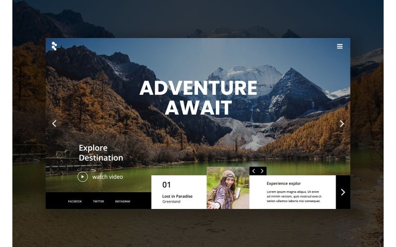 Download UI элементы "Hero 24 Adventure Await UI Elements" / Hero 24 Adventure Await UI Elements - UI элементы на тему графика clean,hero header,interface design,landing,modern,photoshop,responsive,template,theme,website