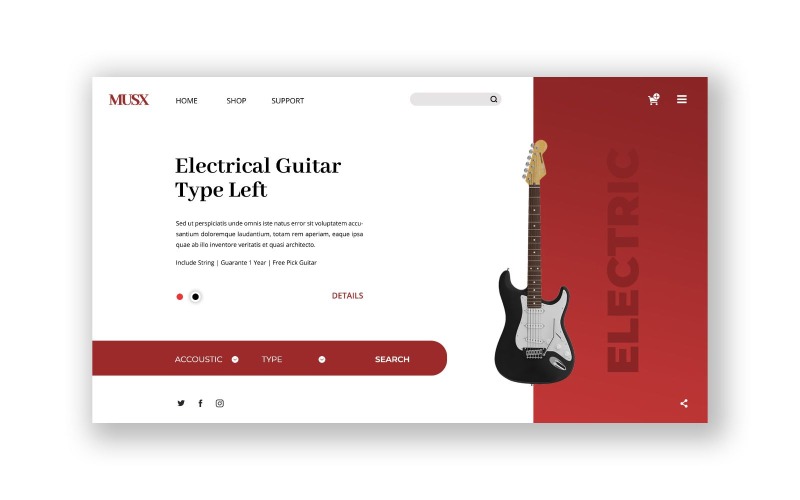 Download UI элементы "Hero 53 MusX UI Elements" / Hero 53 MusX UI Elements - UI элементы на тему графика clean,hero header,interface design,landing,modern,photoshop,responsive,template,theme,website