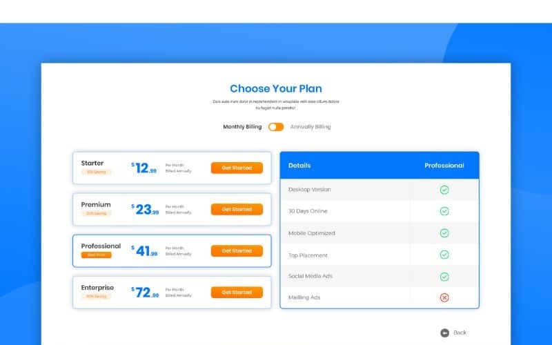 Download UI элементы "PT 29 Business Plan 4 UI Elements" / PT 29 Business Plan 4 UI Elements - UI элементы на тему графика adobe photoshop,adobe xd,business,buy,comparison,interface,label,package,premium,price,table,pricing,template,ui,web,elements,website