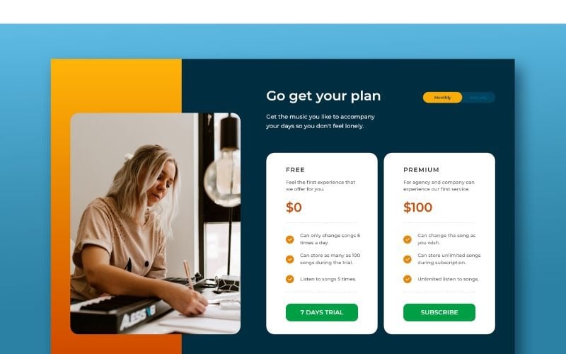 Download UI элементы "PT 51 Music UI Elements" / PT 51 Music UI Elements - UI элементы на тему графика adobe photoshop,adobe xd,business,buy,comparison,interface,label,package,premium,price,table,pricing,template,ui,web,elements,website