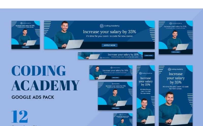 Download UI элементы "GA 12 Coding Academy UI Elements" / GA 12 Coding Academy UI Elements - UI элементы на тему графика adobe photoshop,ads,banner,brand,business,display,facebook,google,information,instagram,marketing,product,promote,social,media,website