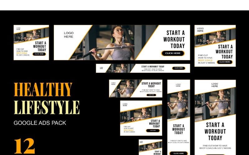 Download UI элементы "GA 3 Healthy Lifestyle UI Elements" / GA 3 Healthy Lifestyle UI Elements - UI элементы на тему графика adobe photoshop,ads,banner,brand,business,display,facebook,google,information,instagram,marketing,product,promote,social,media,website